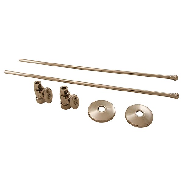 Stainless 3/8" x 20" Lavatory Supply & 3/8" x 5/8" Straight Stop Kit